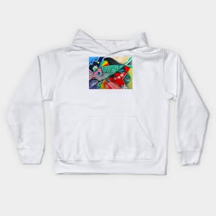 Fish Abstract ( first one ) Kids Hoodie